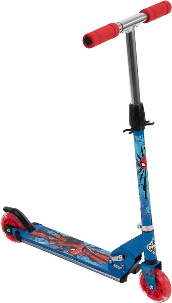 Huffy Electro-Light Inline 2 Wheel Scooter for Kids Age 5+, Disney Princess, Marvel, Star Wars, Frozen