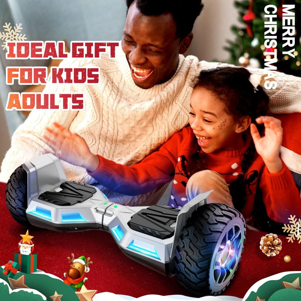 SISIGAD 8.5 Hoverboard for Kids Ages 6-12, with Built-in Bluetooth Speaker