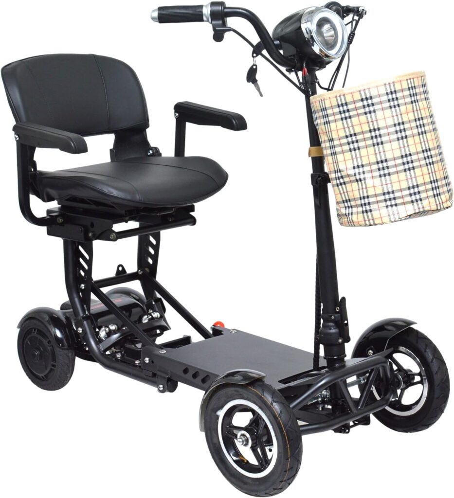 Comfygo MS-3000 Electric Scooter for Adults, Foldable Scooters for Seniors,4 Wheeler Drive Mobility Scooter with Chair,Scooter Eléctrico para Adultos