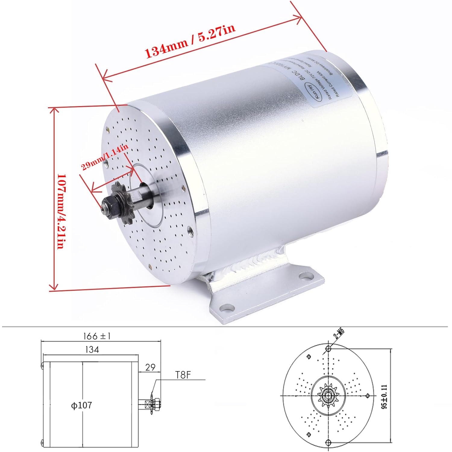 Kunray 72V 3000W BLDC Brushless Motor Kit with 24 Mosfet 50A Controller Review