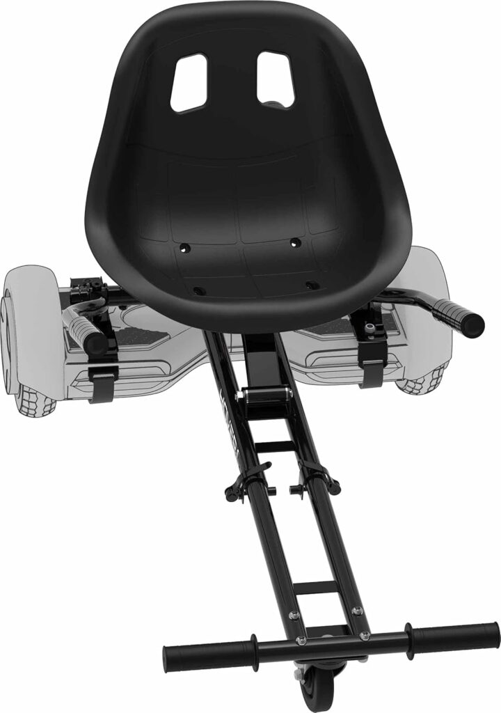 Hover-1 Raptor-1 Buggy Hoverboard Attachment | Turbo LED Lights, Compatible with All 6.5  8 Hoverboards, Hand-Operated Rear Wheel Control, Adjustable Frame, Easy Install Hoverboard Go Kart