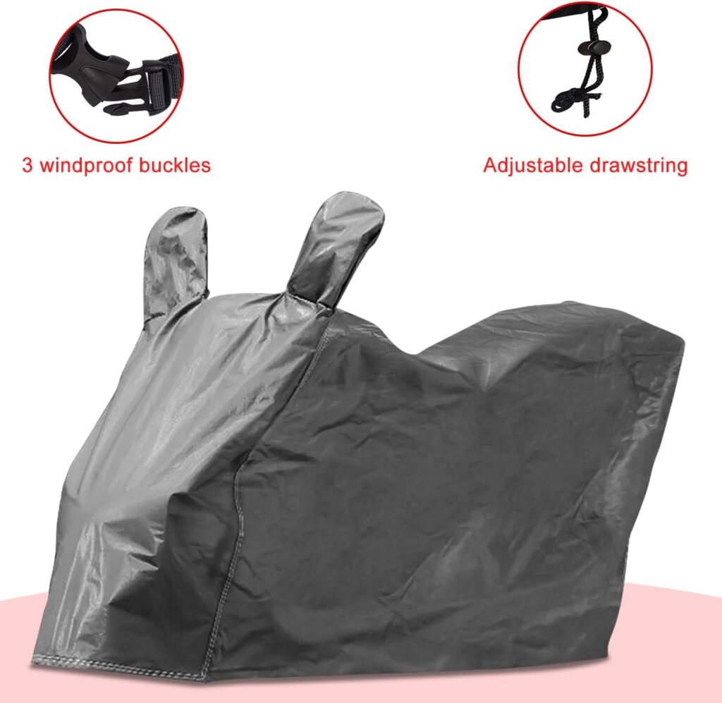 Mobility Scooter Covers Waterproof Outdoor,3 Wheel Scooter Cover,Heavy Duty 600D Waterproof Fabric,Electric Wheelchair Covers Waterproof,Durable Buckle Lock-Holes,Storage Cover for Transport