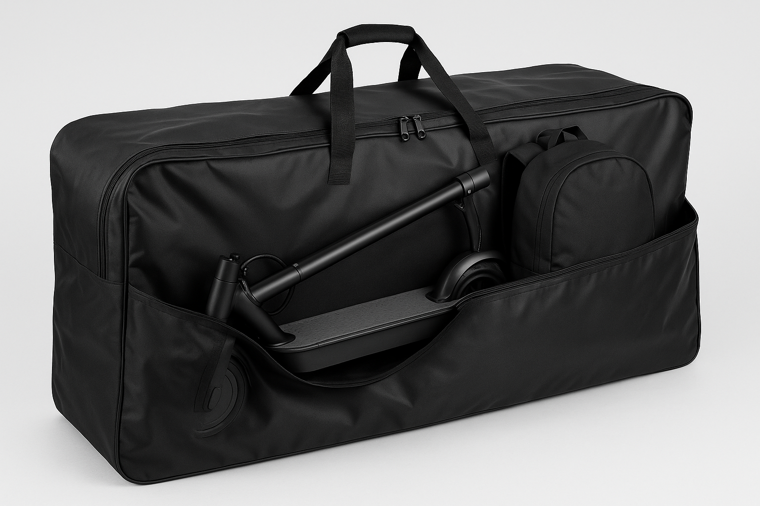 Premium transport bag for electric scooter, with backpack included. Compatible with all brands. Ideal to transport or store your scooter. Robust, universal and waterproof bag. Procover