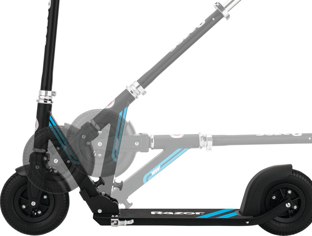 Razor A5 Air Kick Scooter for Kids Ages 8+ - Extra-Long Deck, Pneumatic Rubber Wheels, Foldable, Anti-Rattle Handlebars, for Riders up to lbs Razor A5 Air Kick Scooter for Kids Ages 8+ - Extra-Long Deck, Pneumatic Rubber Wheels, Foldable, Anti-Rattle Handlebars, for Riders up to lbs