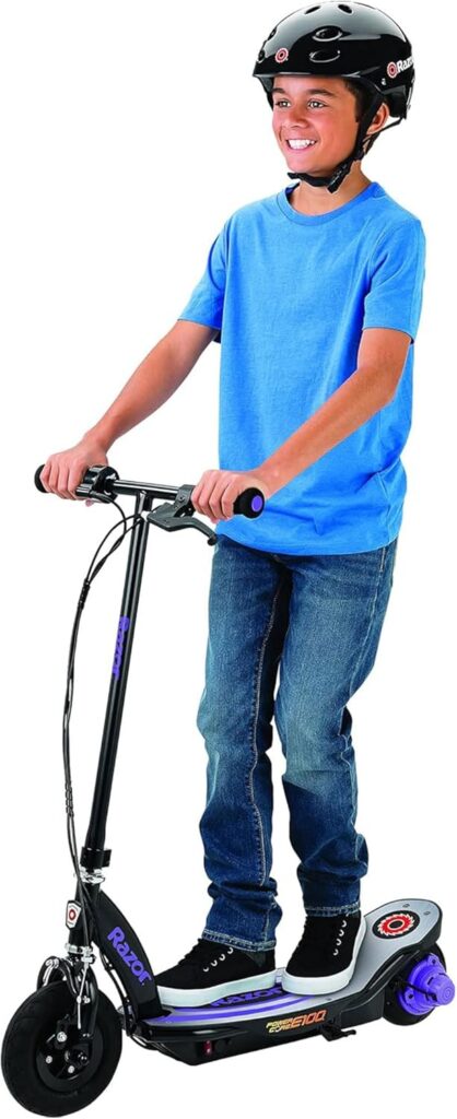 Razor Power Core E100 Electric Scooter - 100w Hub Motor, Air-Filled Tire, Up to mph and min Ride Time, for Kids Ages and Up