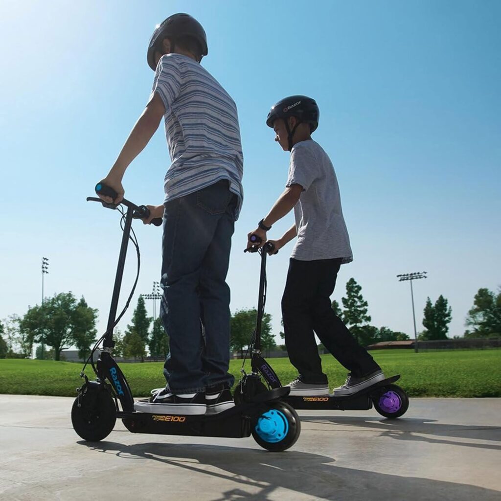 Razor Power Core E100 Electric Scooter - 100w Hub Motor, Air-Filled Tire, Up to mph and min Ride Time, for Kids Ages and Up