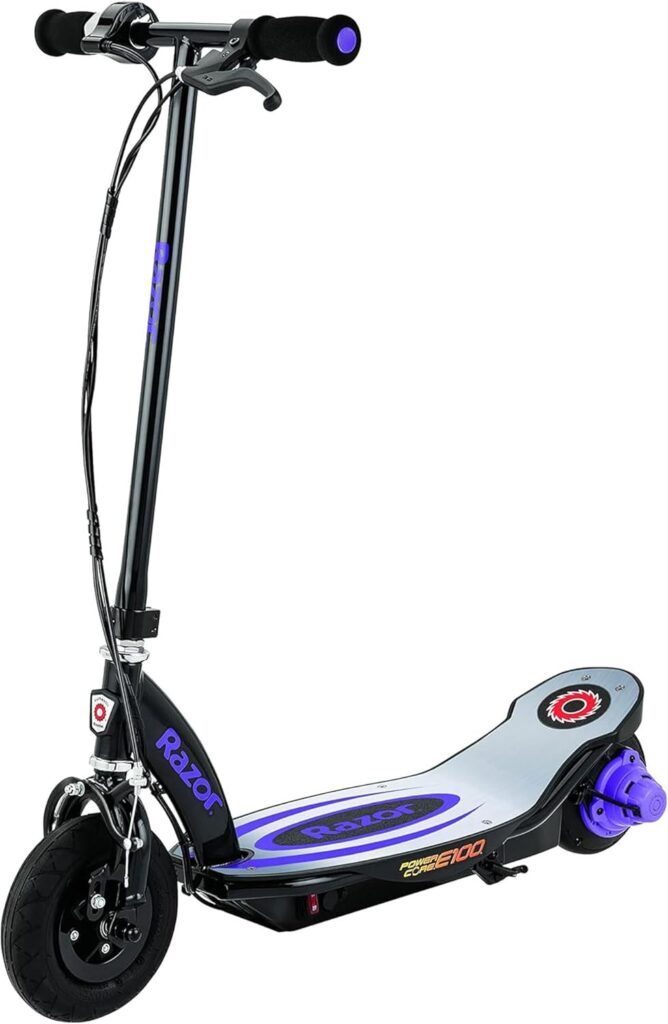 Razor Power Core E100 Electric Scooter - 100w Hub Motor, Air-Filled Tire, Up to mph and min Ride Time, for Kids Ages and Up