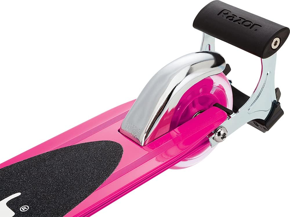 Razor S Spark Sport Kick Scooter - LED Light-Up Wheels, Full-Deck Grip Tape, Spark Bar, Lightweight Aluminum Fram, Foldable