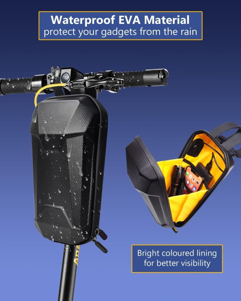 Scooter Storage Bag with USB Charging Port, Electric Scooter Handlebar Bags for Escooter, Electric Bike, Ebike