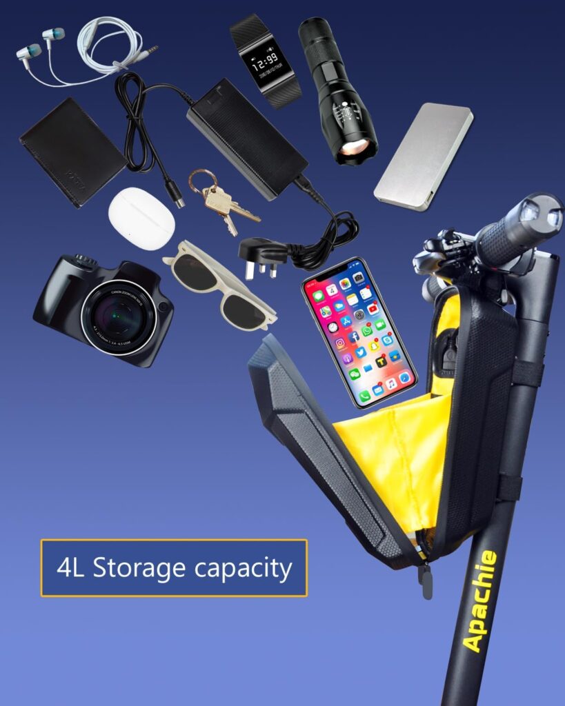 Scooter Storage Bag with USB Charging Port, Electric Scooter Handlebar Bags for Escooter, Electric Bike, Ebike