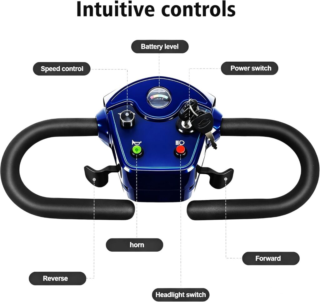 Heavy Duty Wheel Mobility Scooters for Seniors Adults, 350-400 lbs Capacity, 350W All Terrain Fast Mobility Scooter with 20A Long Range Battery and Two Baskets (05 Heavy Duty Blue) Heavy Duty Wheel Mobility Scooters for Seniors Adults, 350-400 lbs Capacity, 350W All Terrain Fast Mobility Scooter with 20A Long Range Battery and Two Baskets (05 Heavy Duty Blue)