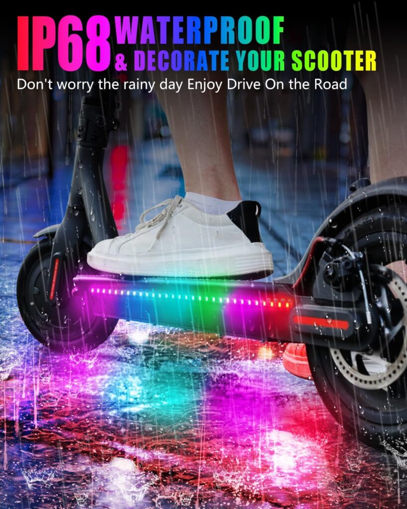 Keiurot Scooter LED Light Strips for Night Riding 5V High Bright Skateboard Lights APP Control RGBIC Waterproof Electric Scooter Accessories in 1 Keiurot Scooter LED Light Strips for Night Riding 5V High Bright Skateboard Lights APP Control RGBIC Waterproof Electric Scooter Accessories in 1